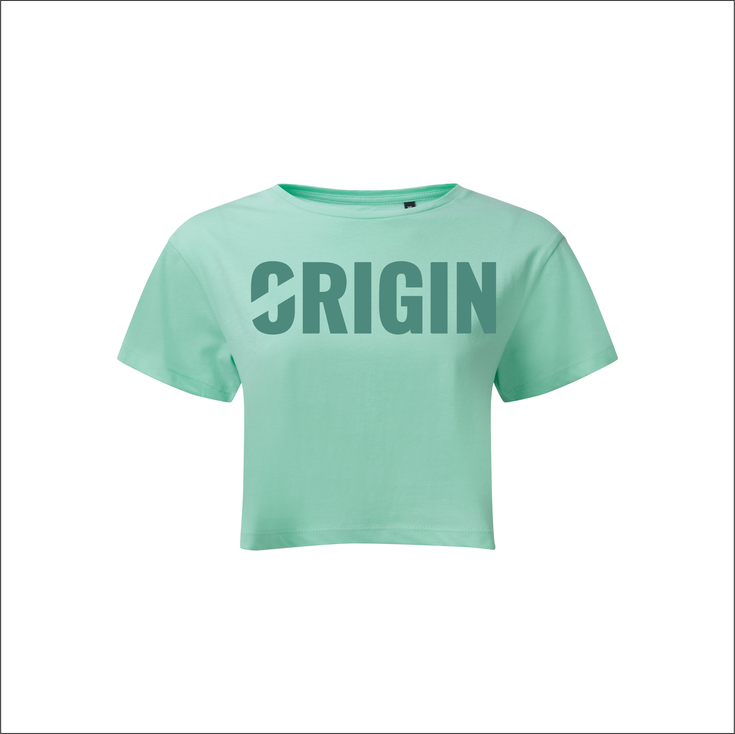 MINT GREEN CROPPED T 